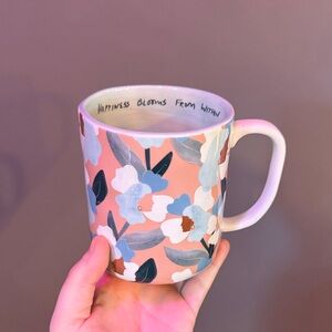 Floral Ceramic Mug with Inspirational Quote